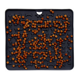 Коврик для лизания на присосках 18.518.5 см, TPE, чёрный - Пижон фото 5