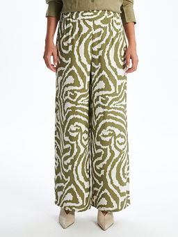 Beli Lastikli Desenli Kad?n Pantolon