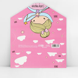 Цена за 5 шт. Конверт для денег фигурный «Феечка», 17.5 х 8 см