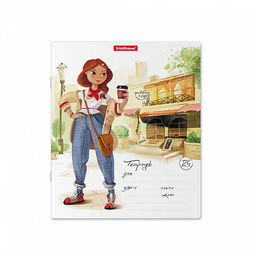 Цена за 10 шт. Тетрадь школьная ученическая ErichKrause Девочки-красавицы, 24 листа, линейка (в плёнке по 10 шт.)_MIX-PACK  фото 6