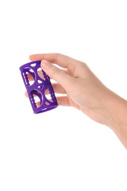Насадка на пенис TOYFA A-Toys, силикон, фиолетовый, 7,5 см  фото 7