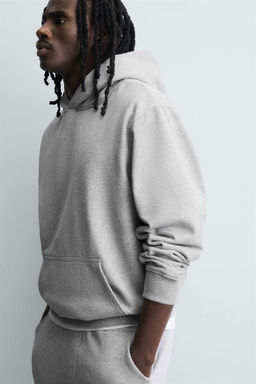 SUDADERA CAPUCHA B?SICA / Gris vigor? - Zara фото 6