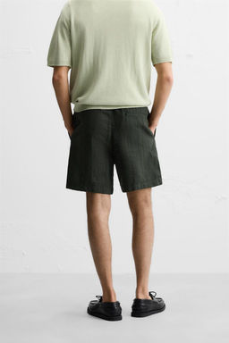 TEXTURED REGULAR FIT BERMUDA SHORTS - Zara фото 5