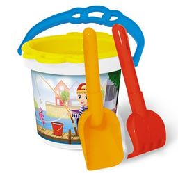 Набор для песка №154: ведро, сито, совок, грабли (01854, "Stellar")