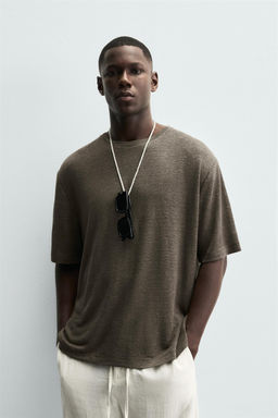 HEMP - VISCOSE T-SHIRT - Zara фото 2