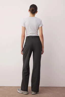 Antrasit Kusakl? Straight/Duz Kesim Nervurlu Kumas Pantolon TWOAW26PL00047