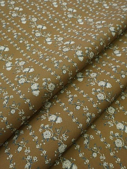 Импорт. хлопок Digital Цветущие дорожки цв.оливково-коричневый, ш.1.4м, хлопок-100%, 135гр/м.кв