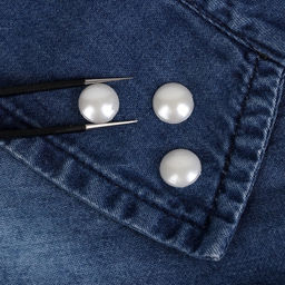 Цена за 3 шт. Стразы термоклеевые «Жемчуг», d=10 мм, 50 шт.