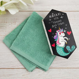 Полотенце махровое Только для тебя 30х30 см, 100% хлопок 340 гр/м2