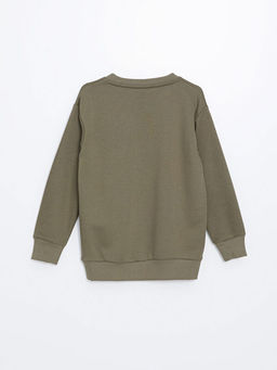 Bisiklet Yaka Basic Uzun Kollu Erkek ?ocuk Sweatshirt - Waikiki фото 3