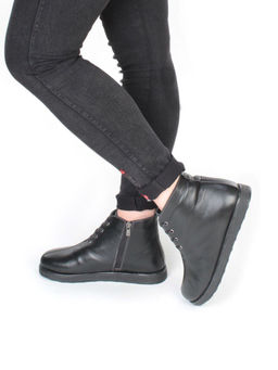 04-930-01 BLACK Ботинки зимние женские (натуральная кожа, натуральный мех) - Фабричный китай фото 5