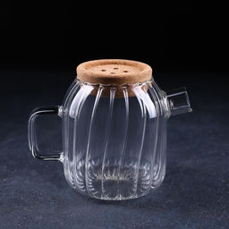 Заварочный чайник «Эко», 600 мл, 17×11×13.5 см, с пробковой крышкой, стекло, прозрачный