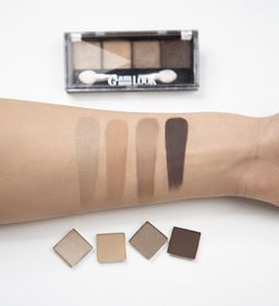 LuxVisage Тени Glam Look 4 х цв. матовые тон08 ореховый тауп  фото 2