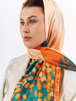 Большой, мягкий, тонкий и очень нежный двусторонний палантин с рисунком - Tantino фото 27