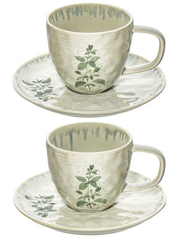 Чайная пара 4 пр. 280 мл 12,5*9*8 см Лимонная мята, фарфор - Elan gallery фото 4