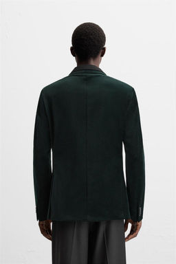 VELVET DOUBLE-BREASTED BLAZER - Zara фото 3