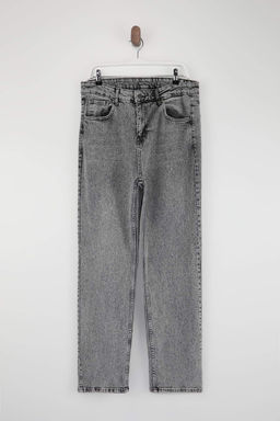 Gri Baggy/90s Straight Fit Jeans Bol Kot Pantolon TMNSS24JE00012