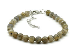 Браслет из лабрадора шарик гр.6мм, 18см