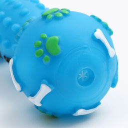 Игрушка пищащая Гантель 500 kg, 17,5 см, голубая - Пижон фото 3