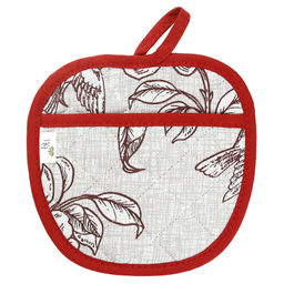 Прихватка с запахом 19х19см Парадиз, форма Яблоко, рогожка 171г/м2, хлопок 100%, наполнитель - ватин 280г/м2, на пластмассовом подвесе, Домашняя мода (Россия) фото 2