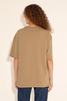 Футболка U.S. Polo Assn цвета хаки из хлопка  фото 4