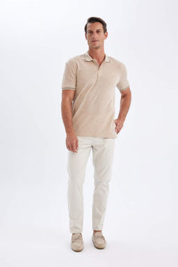 New Regular Fit K?sa Kollu Pike Polo Tisort - Defacto фото 5