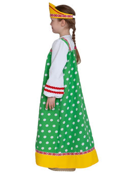 Костюм Русский народный для девочки Аленушка в зеленом р-р. 122