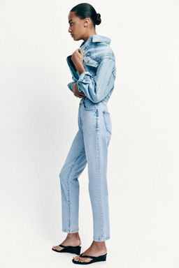 JEANS Z.01 MOM FIT TIRO ALTO / Azul claro - Zara фото 14