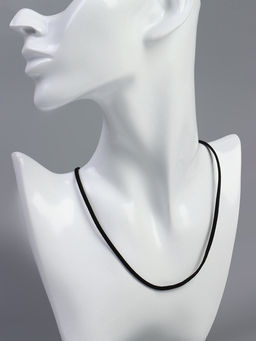 Цена за 10 шт. Шнурок из искусственной замши с замком, 45 см + удлинитель, чёрный