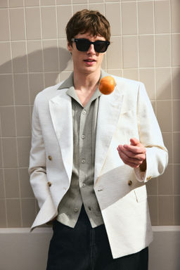 Camisa resort en mezcla de lino Regular Fit - H&m фото 10