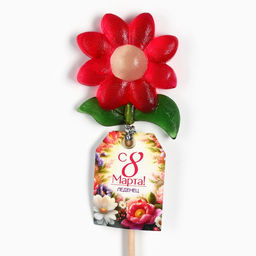 Цена за 2 шт. Леденец на палочке цветок С 8 марта, микс - Фабрика счастья фото 12