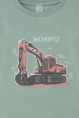 Crockid _ К 1567/холодная мята,тракторы пижама дет  фото 2