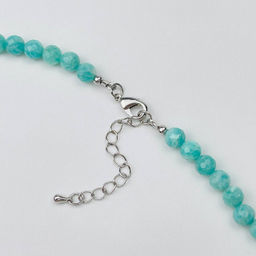 Колье из Амазонита и Розового кварца 42 см +