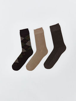 Desenli Erkek Soket ?orap 3l?