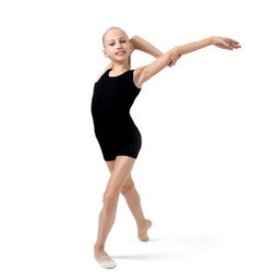 Купальник гимнастический Grace Dance, с шортами, на широких бретелях, р. 28, цвет чёрный  фото 5