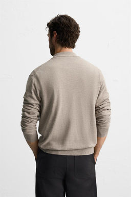 TEXTURED COTTON KNIT POLO SHIRT - Zara фото 3
