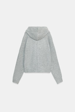 TIE KNIT HOODIE JACKET - Zara фото 6