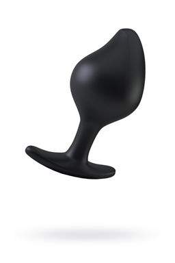 Анальная пробка MystimRocking Force S, электростимуляция, силикон, черная, 3,7 см