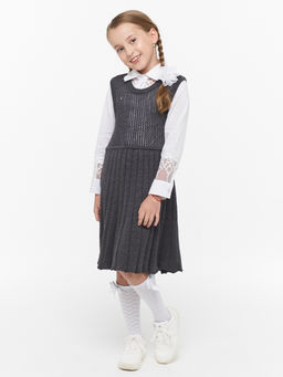 Сарафан для девочек 7077. 5006 серый