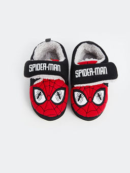 Spider-Man Bask?l? Kadife Erkek Bebek Ev Ayakkab?s?