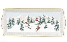 Блюдо, 35х15 см, фарфор P, белое, прямоугольное, Лыжники в горах, Chalet, 62635 - Easy life фото 9