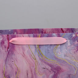 Цена за 2 шт. Пакет подарочный ламинированный, упаковка, «Разводы», ML 27 х 23 х 11.5 см