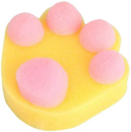 Цена за 3 шт. Губка для тела поролоновая детская фигурная "Sweet kids - Лапка Элис", 12*12 см (ZIP пакет)