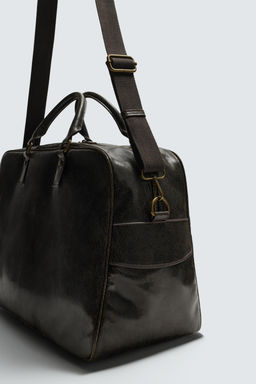 BOLSO DE VIAJE CRAQUELADO / Marr?n - Zara фото 6