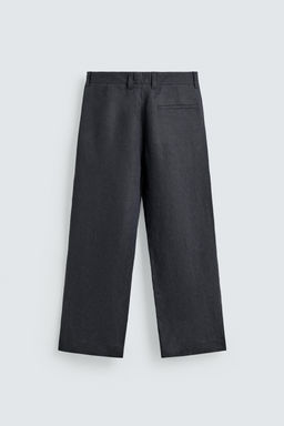 PANTAL?N 100% LINO PLIEGUES / ?ndigo - Zara фото 8