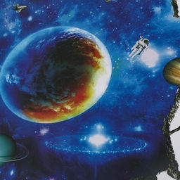 Интерьерная наклейка 3Д TAKE IT EASY «Большой космос», 90×60 см