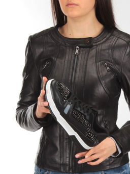 05-6233-1 BLACK Кроссовки женские (искусственные материалы) - No name фото 2