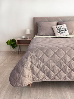 Комплект постельного белья с одеялом New Style КМ-005 крем-кофе