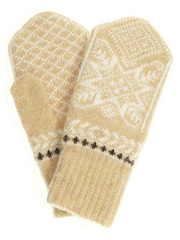 Варежки женские "Снежинка с ромбом" ПП 3230-4
