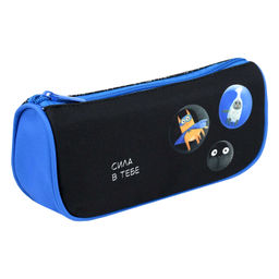 Пенал школьный Феникс+, арт.72217/ 24 СУПЕРКОТ (без наполнения, 20х9.5х4.5 см, полиэстер, молния, су